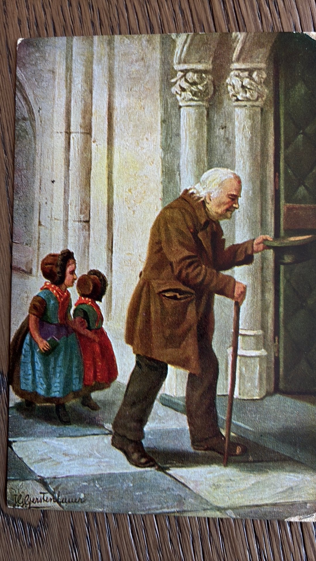 Reclamekaart.Cacao de Jong,Wormerveer.Naar kerk.Gerstenhauer, Verzamelen, Ophalen of Verzenden