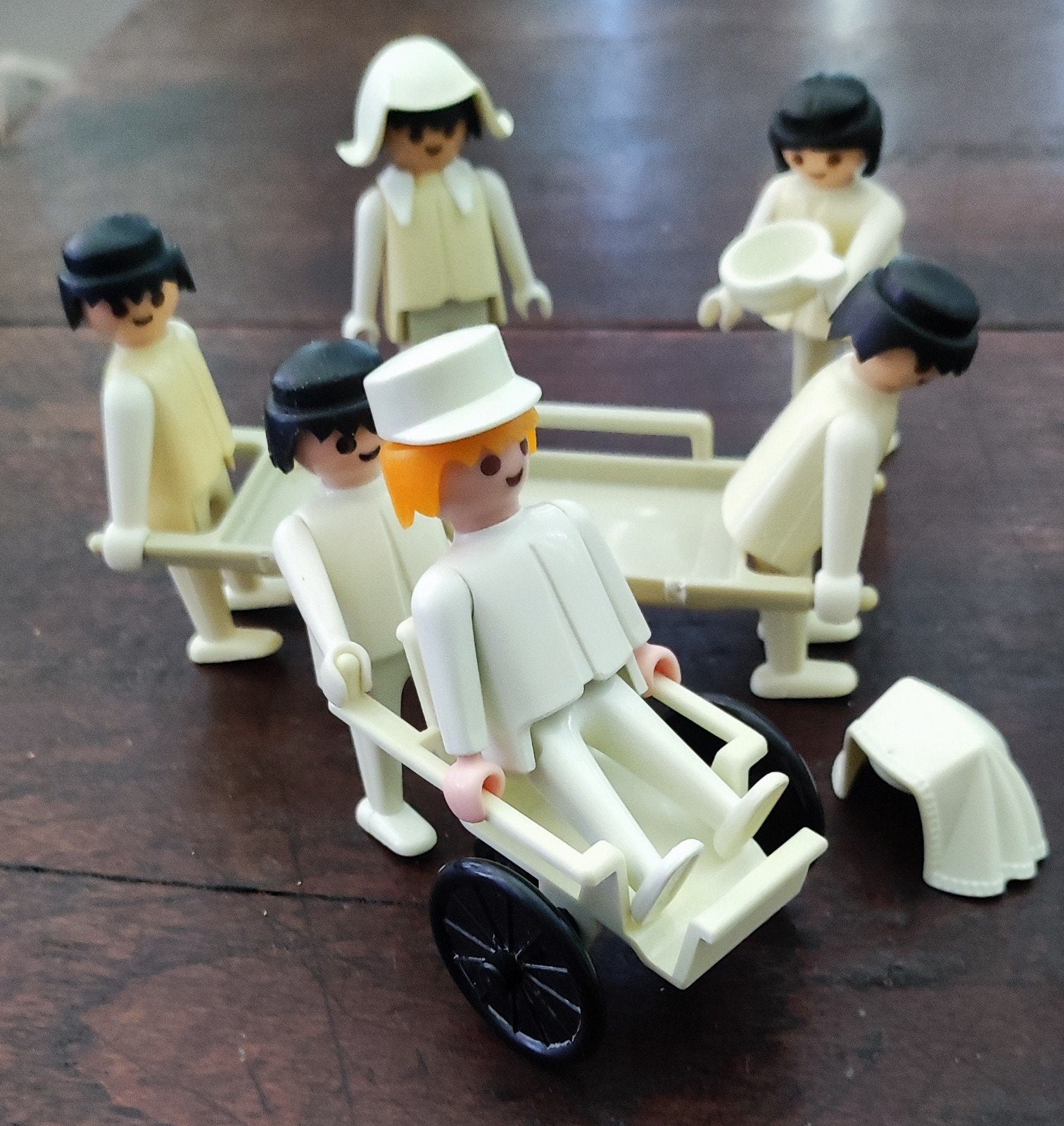 Playmobil set jaren 70. Klassieke poppetjes. Vaste hoedjes, Ophalen of Verzenden, Gebruikt