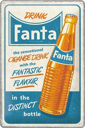 Fanta sensational orange drink relief metalen reclamebord, Reclamebord, Info@deconoord.nl, Deco Noord, Nieuw