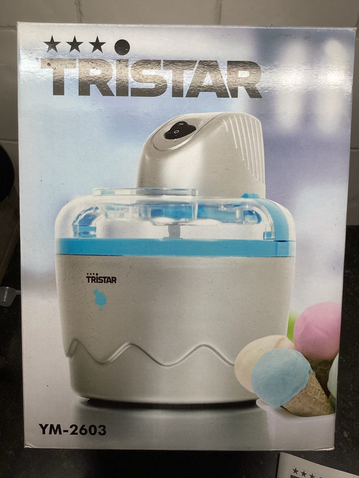 Tristar IJsmachine YM-2603 - in doos, Ophalen of Verzenden, Zo goed als nieuw