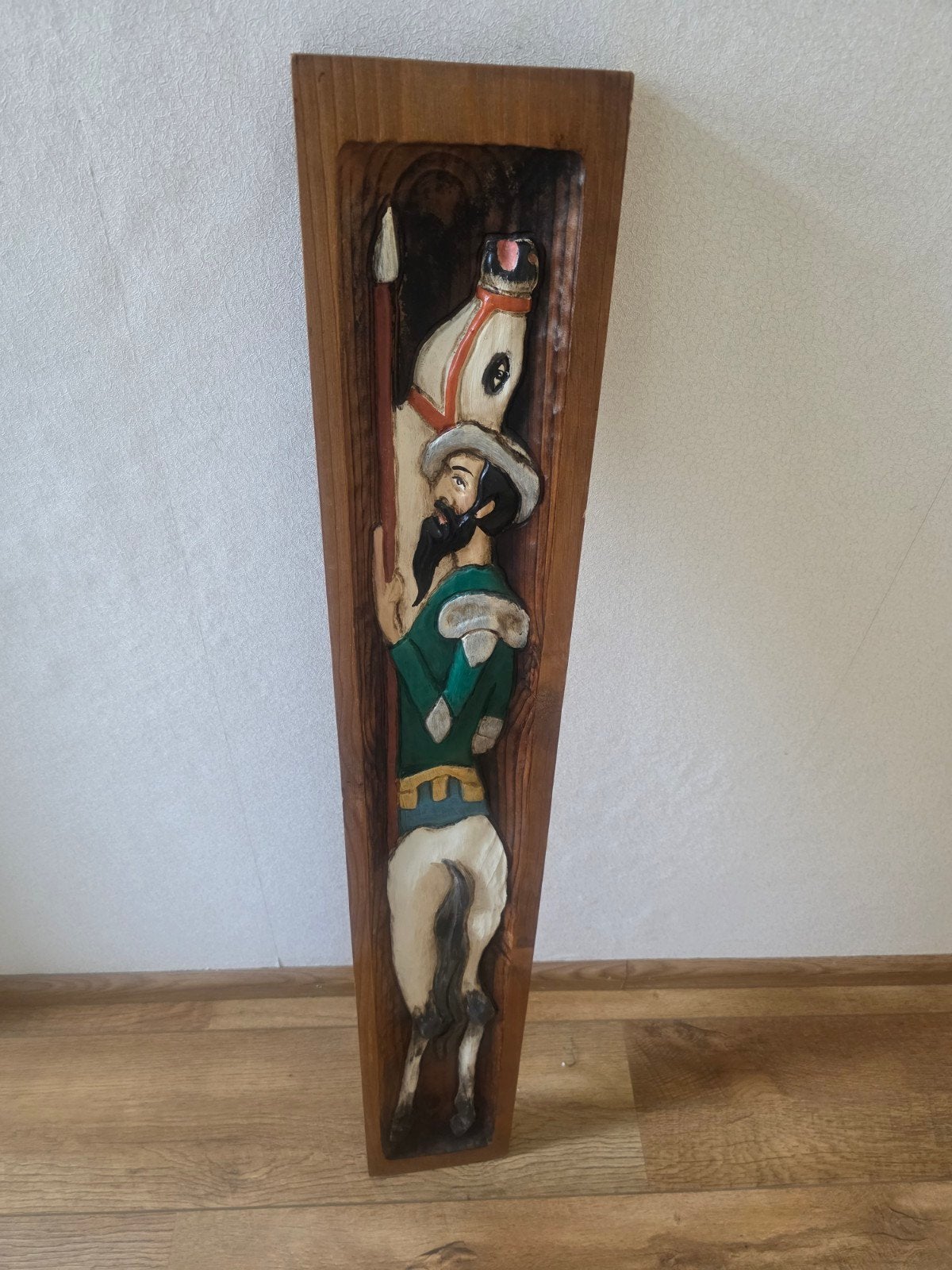 Houtsnijwerk Don Quichot en Rosinante, Ophalen