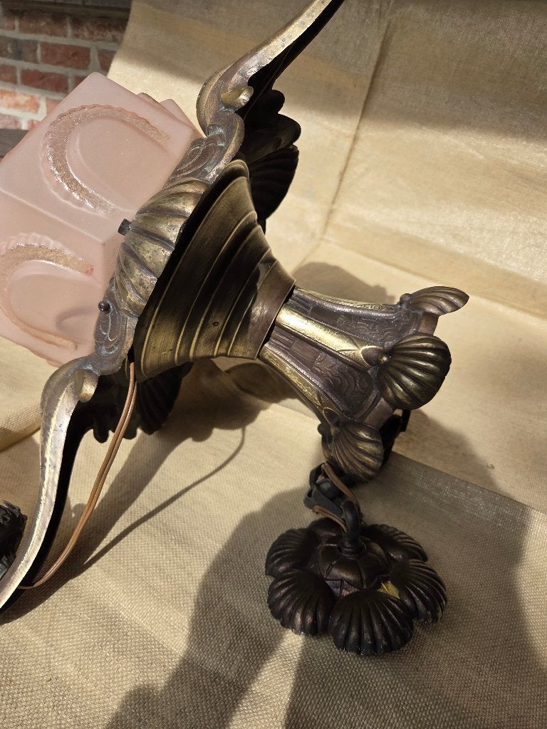 bronzen luster anno 1925, Ophalen, Brons