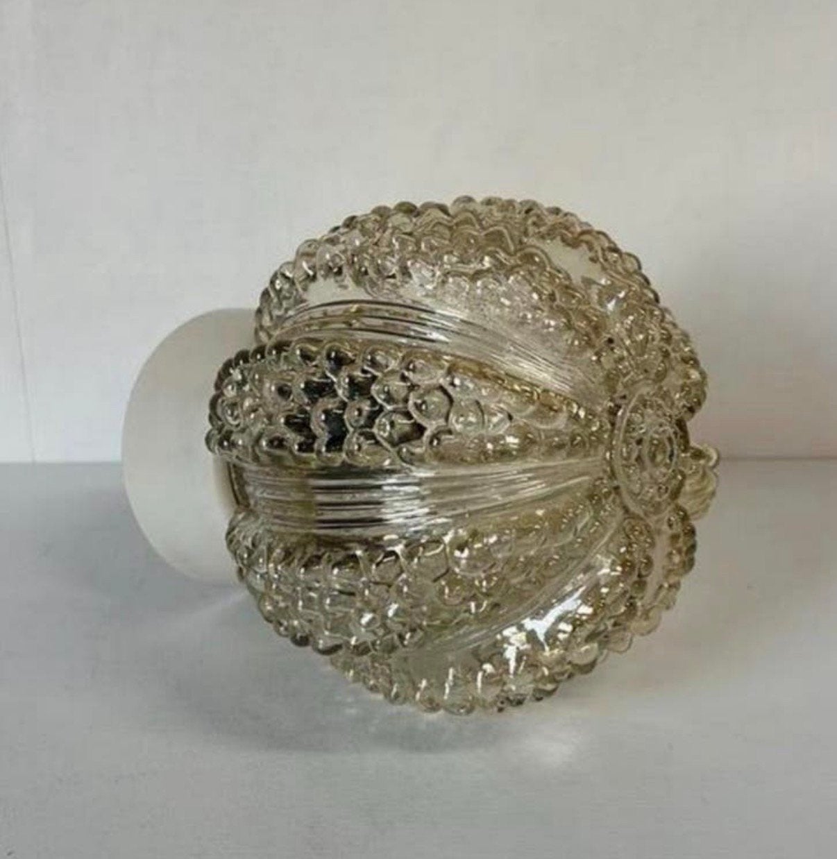 Mid Century vintage amber kleur Helena Tynell plafonnière, Huis en Inrichting, Lampen | Plafondlampen, Helena Tynell, 16 cm, Zo goed als nieuw