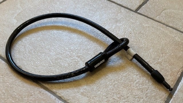 Trelock insteekkabel, plug in kabel, Fietsen en Brommers, Fietsaccessoires | Fietssloten, Ophalen of Verzenden, Gebruikt, Kabelslot