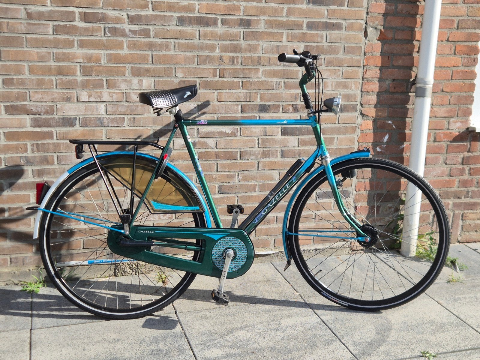 Gazelle Touche Herenfiets - Groen/Blauw, Fietsen en Brommers, Ophalen, Gebruikt, Versnellingen, 61 tot 65 cm