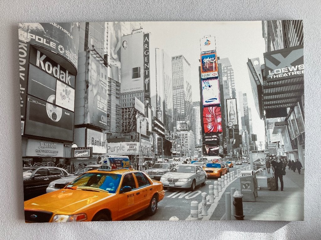 Print Times Square New York, Ophalen, 125 cm of meer, 75 – 100, Print