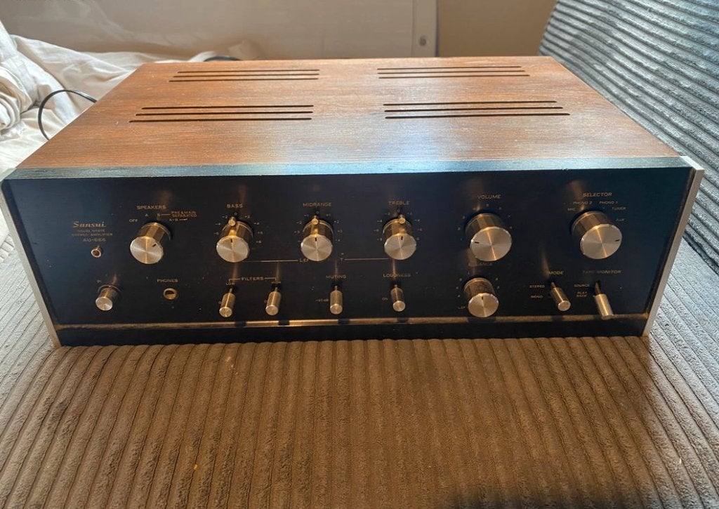 Sansui AU-666 versterker, Audio, Tv en Foto, Versterkers en Receivers, Ophalen of Verzenden, Gebruikt, Overige merken