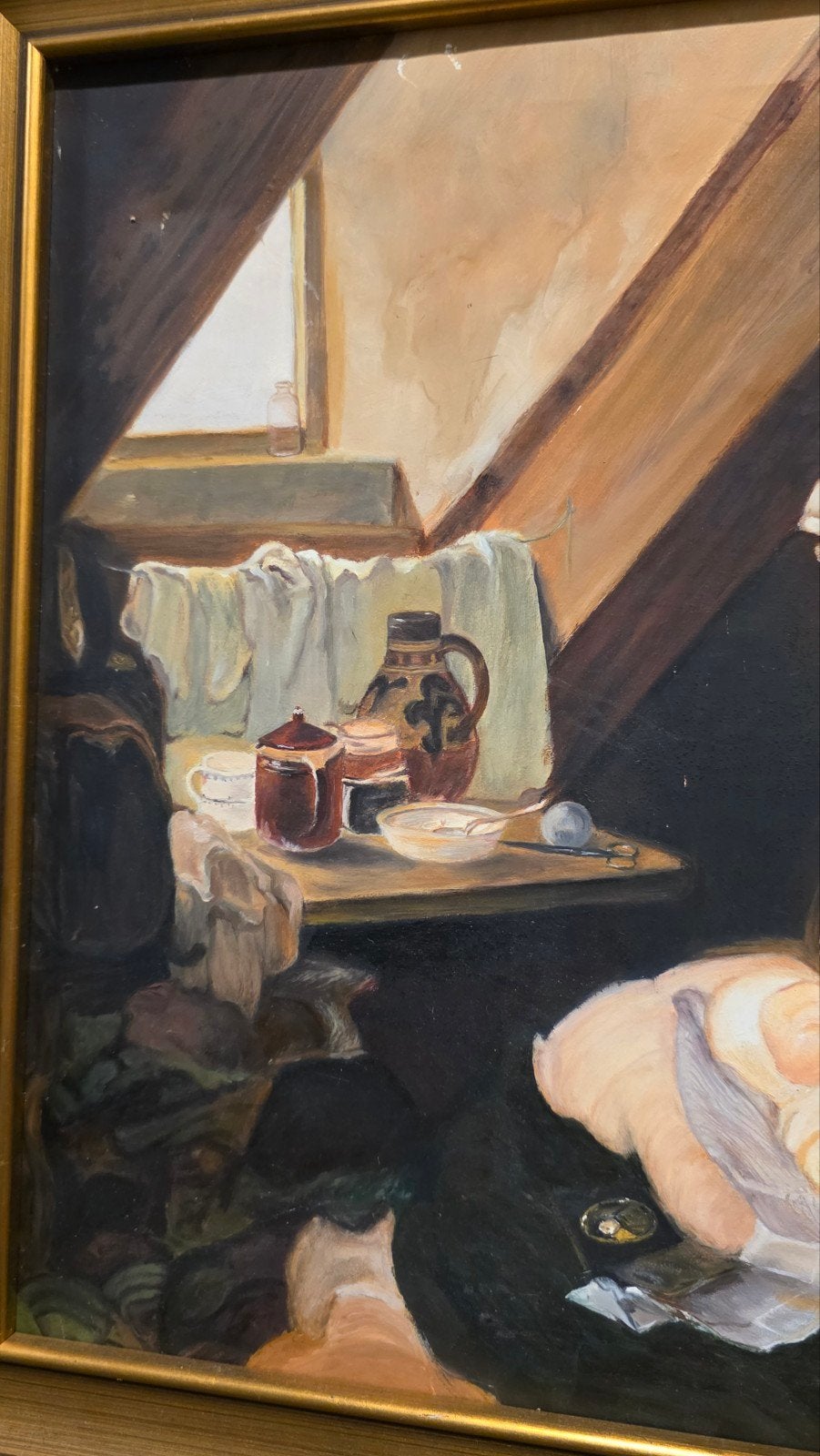 groot antiek gesigneerd schilderij, Ophalen