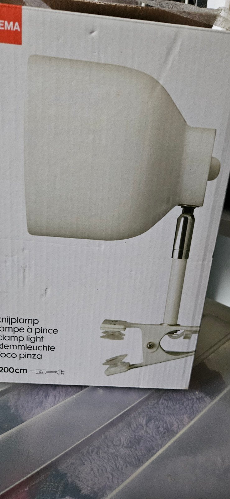 Nieuwe HEMA Knijplamp Wit Metaal - Handige Klemlamp, Ophalen of Verzenden, Nieuw