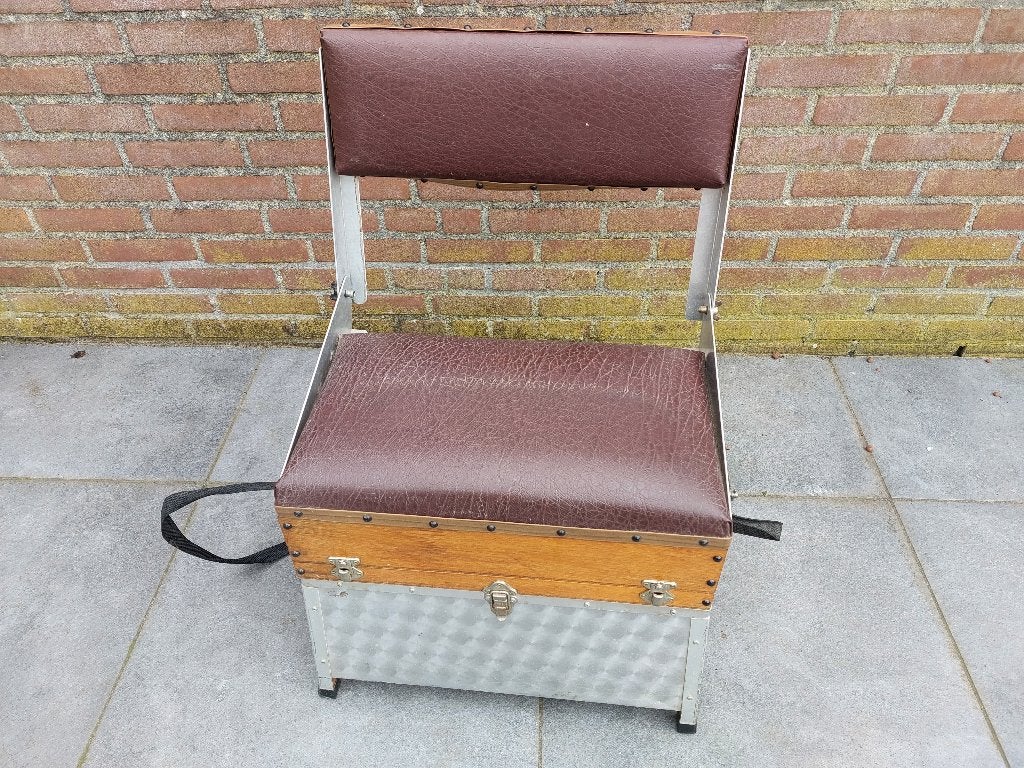 Vintage viskoffer met zitvlak en rugleuning, Ophalen, Gebruikt, Overige typen