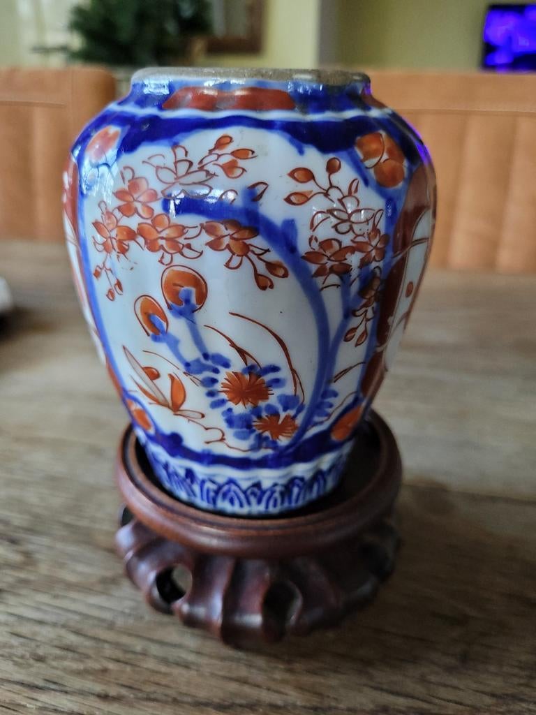 Antieke Japans imari vaas, handbeschilderd, Ophalen of Verzenden
