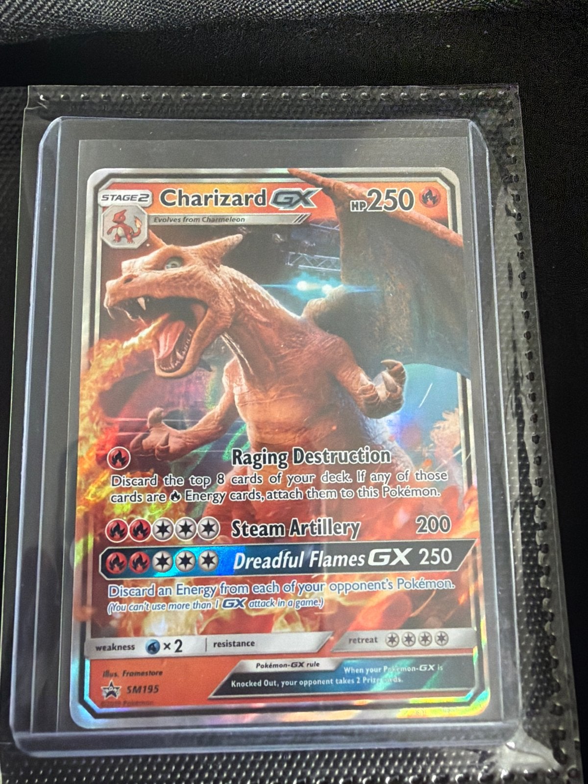 Pokémon Kaart Charizard GX SM195 - Zo goed als nieuw, Ophalen of Verzenden, Zo goed als nieuw, Losse kaart