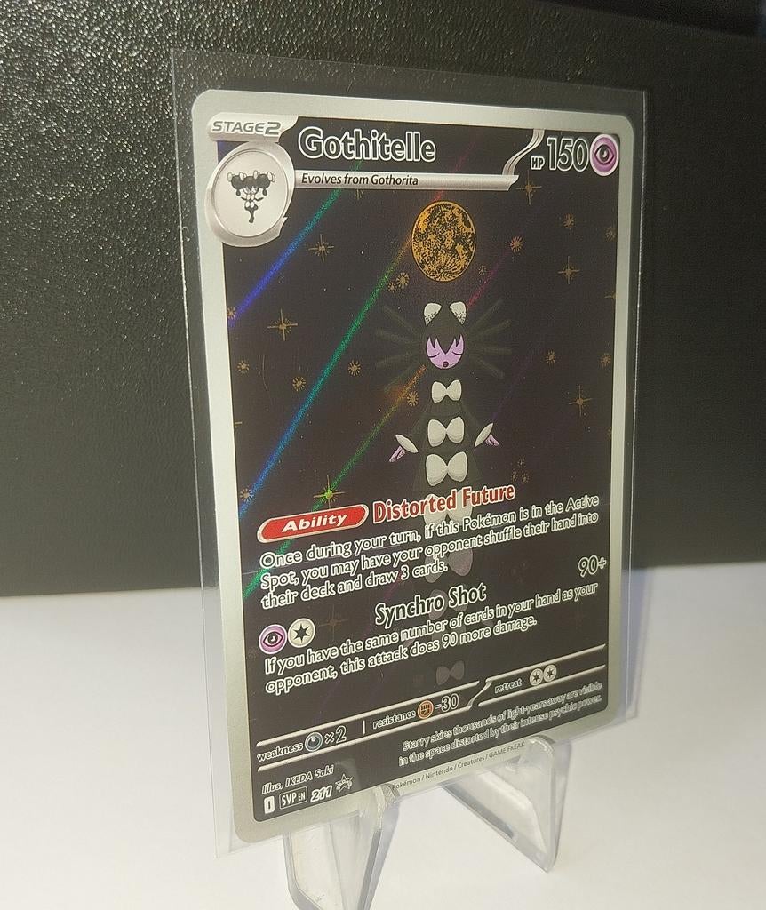 Gothitelle Pokémon Kaart - Holo Zeldzaam, Ophalen of Verzenden, Zo goed als nieuw, Losse kaart, Foil