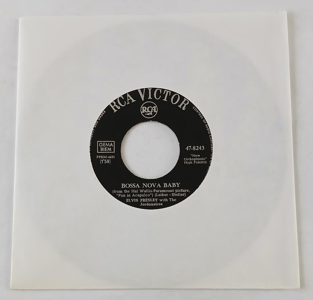 Elvis Presley with The Jordanaires - Bossa Nova baby, Cd's en Dvd's, Vinyl Singles, Ophalen of Verzenden, Gebruikt, Pop, Single