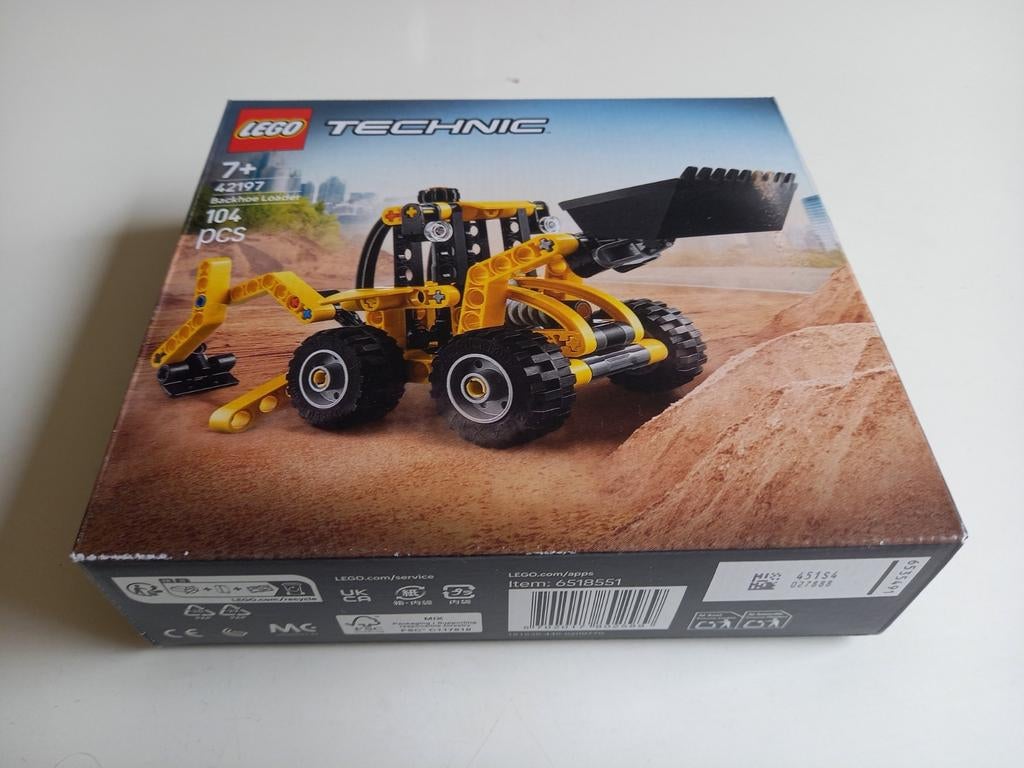 Lego Technic 42197 Backhoe Loader, Kinderen en Baby's, Speelgoed | Duplo en Lego, Zo goed als nieuw, Lego, Complete set, Compleet