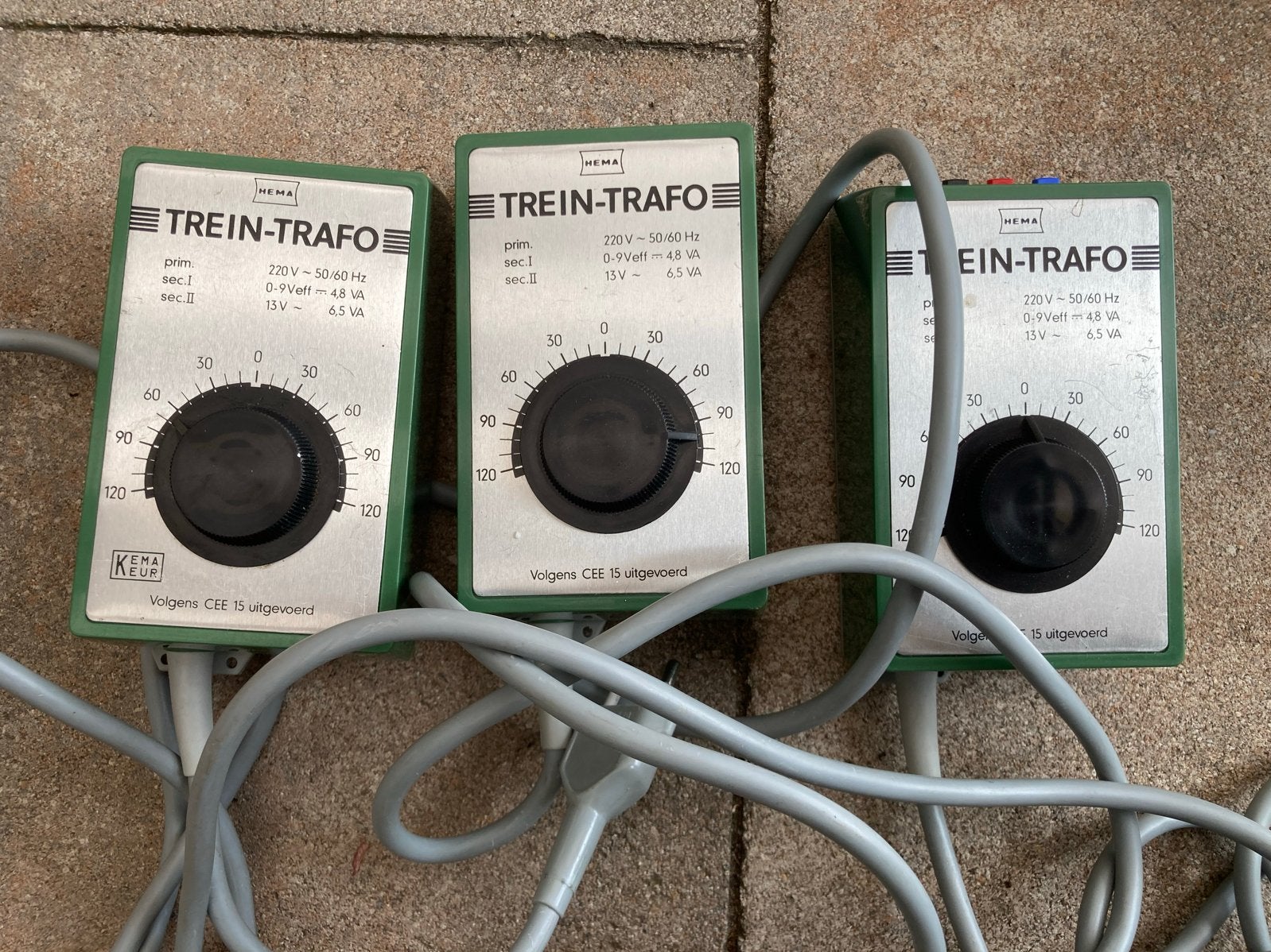 Hema Trein-Trafo (3 stuks) - Modelspoor Transformator, Gebruikt, Fleischmann, Marklin, Ophalen of Verzenden