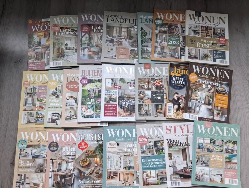 Partij woonbladen – Wonen Landelijke (20+ stuks), Ophalen of Verzenden, Zo goed als nieuw, Overige typen