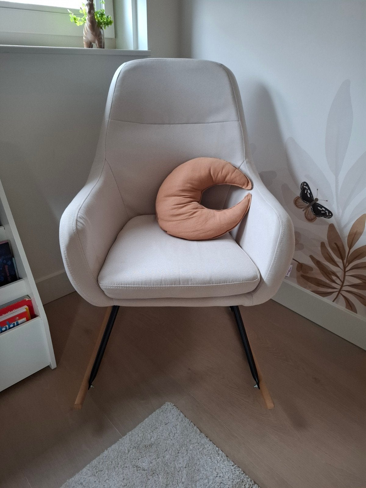 Vida XL Schommelstoel Crème, Ophalen, Gebruikt, Modern, Scandinavisch, Hout