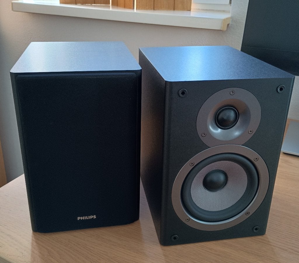 Philips hifi boekenplank luidsprekers, Stereo speakers, Philips, Ophalen of Verzenden, 60 tot 120 watt