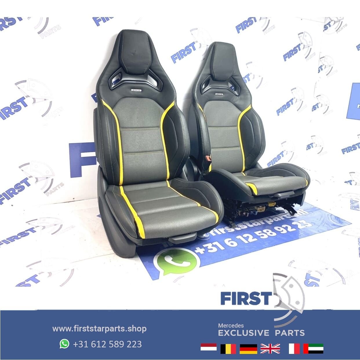 W177 V177 A45 A45S AMG PERFORMANCE KUIP STOELEN SET GEEL W11, Auto-onderdelen, Gebruikt, -, Ophalen of Verzenden, -