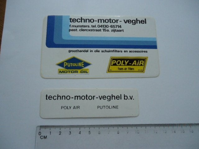 sticker oud Putolien motorcross oil veghel zijtaart techno, Verzenden, Zo goed als nieuw, Bedrijf of Vereniging