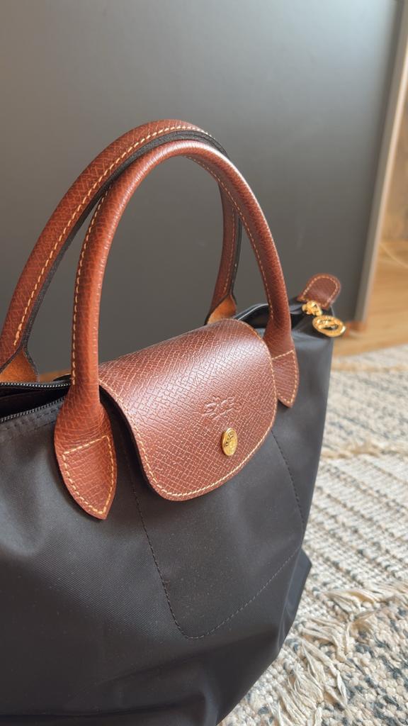 Longchamp Le Pliage Handtas Zwart, Ophalen of Verzenden, Gebruikt, Zwart, Handtas