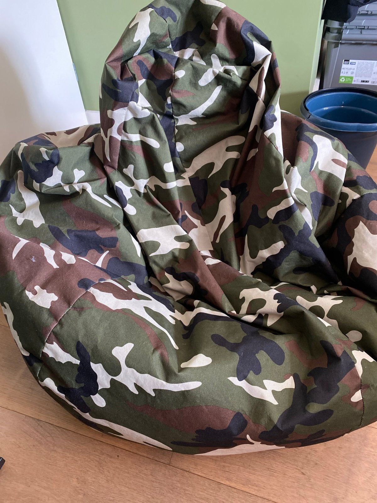 Zitzak met camouflageprint - Comfortabel en stijlvol, Ophalen of Verzenden, Gebruikt, Meerkleurig, Zitzak