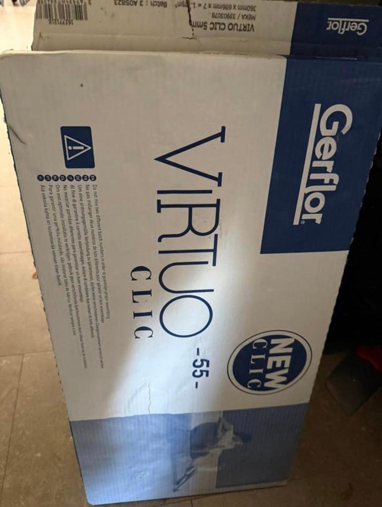 65m2  gerflor virtuo click. PVC 0,55, Ophalen, Nieuw, Vloerdelen of -planken, 10 m² of meer