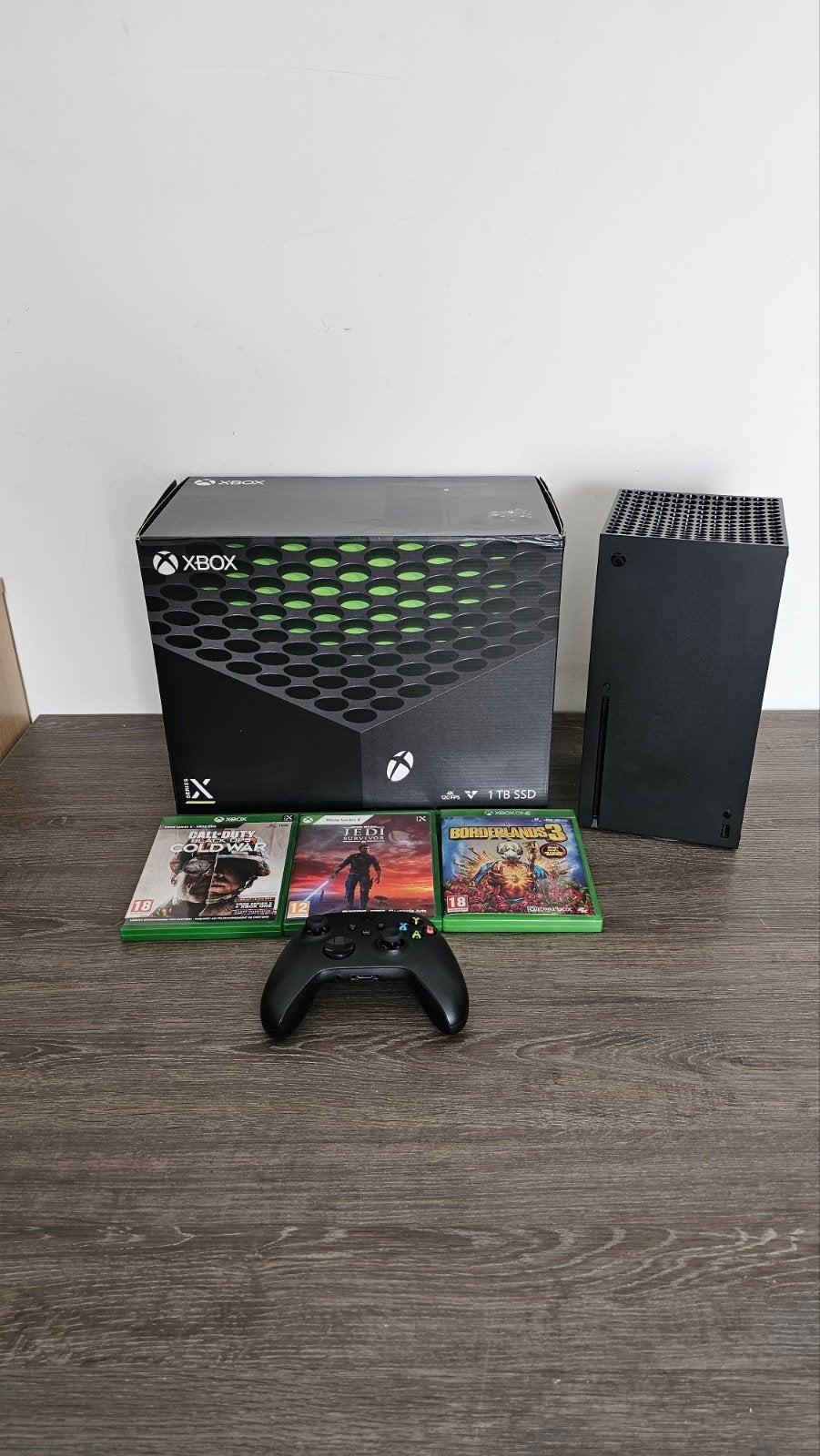 Xbox Series X 1TB Compleet met Doos + 3 Games, Ophalen of Verzenden, Gebruikt, Xbox Series X