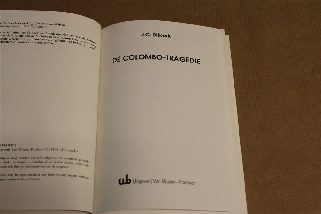 Colombo-tragedie — Proces tegen Indië-vliegers 1943, Ophalen of Verzenden, Zo goed als nieuw, Azië