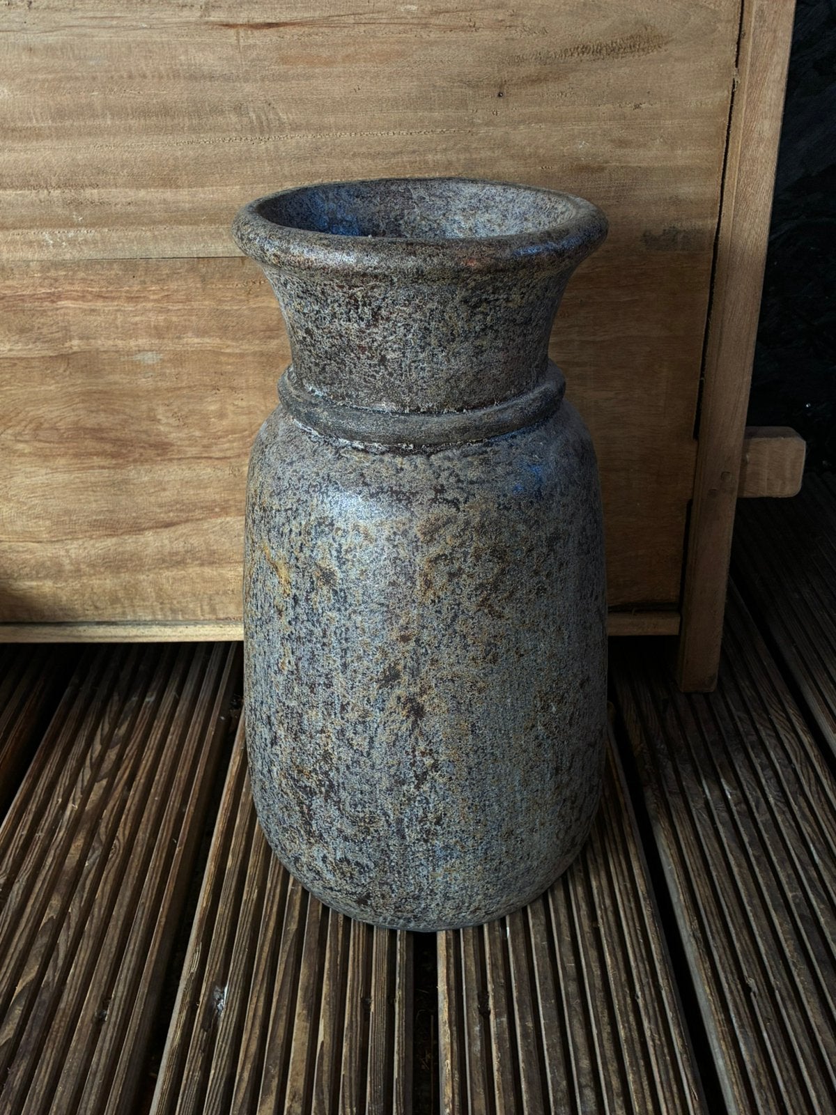 Stoere bruin/grijze pot 42 h, Ophalen, Zo goed als nieuw, Bruin