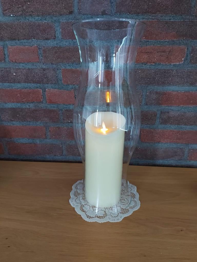 groot windlicht, Huis en Inrichting, Woonaccessoires | Kandelaars en Kaarsen, Ophalen, Nieuw, Hout, 75 cm of meer