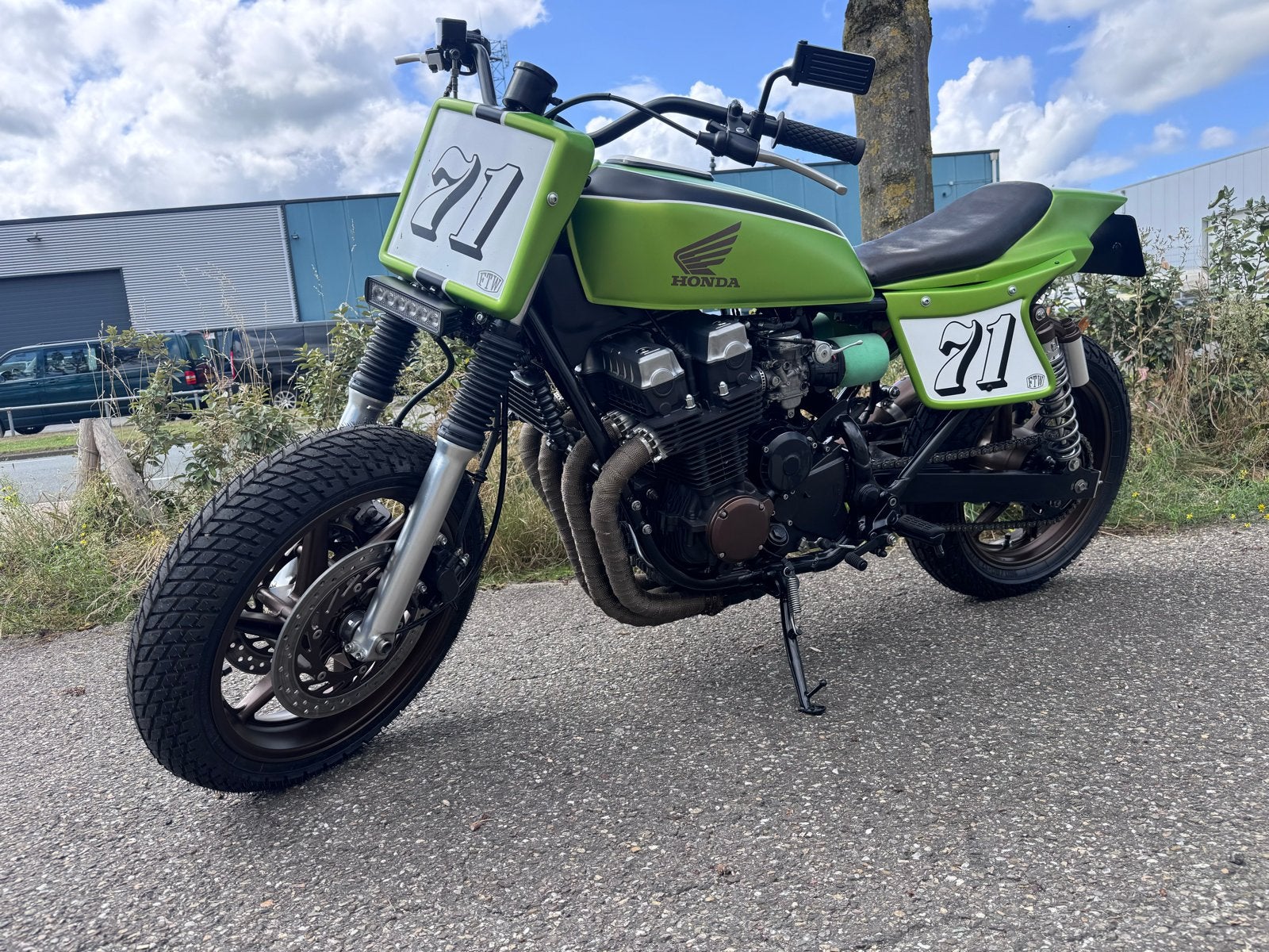 Honda CB750 Flattrack Scrambler - Volledig Custom, Motoren, 750 cc, Sportuitlaat, 4 cilinders, Motorrijbewijs A