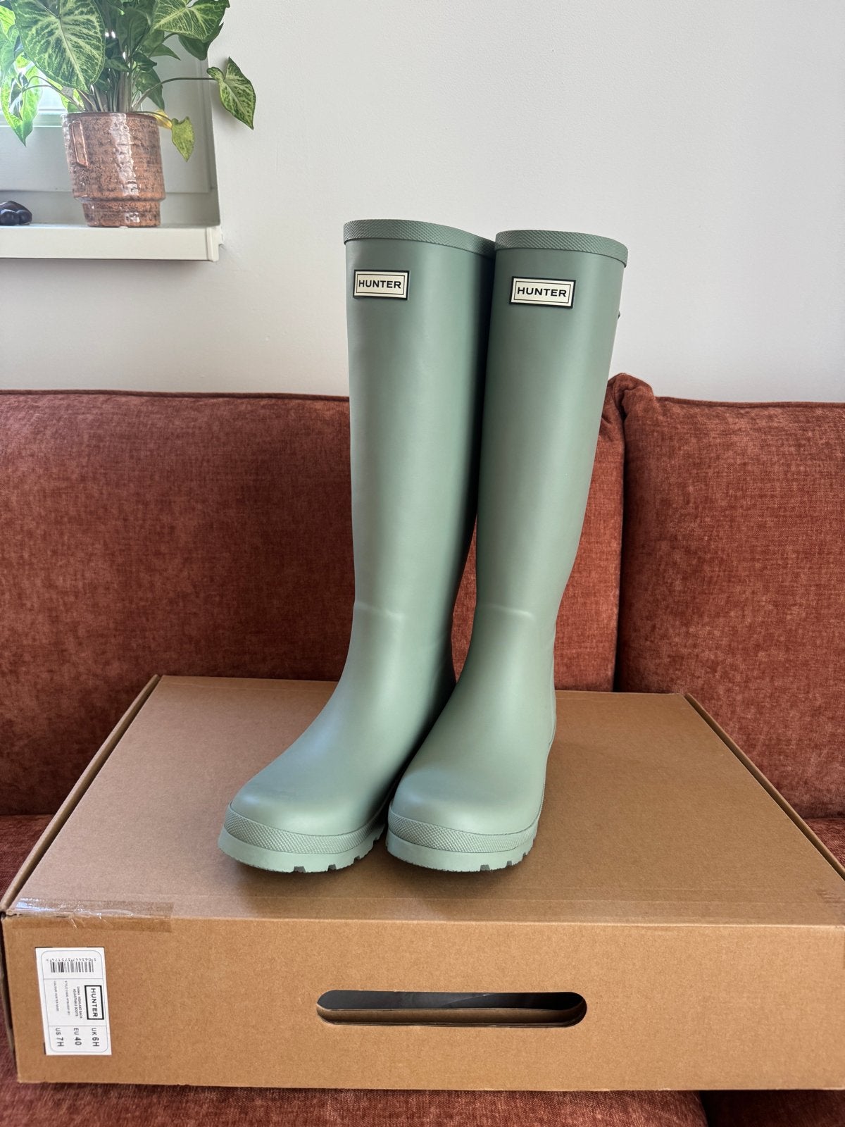 Nieuwe Hunter regenlaarzen - Maat 40 romyboomsma annanina, Ophalen of Verzenden, Nieuw, Groen, Regenlaarzen