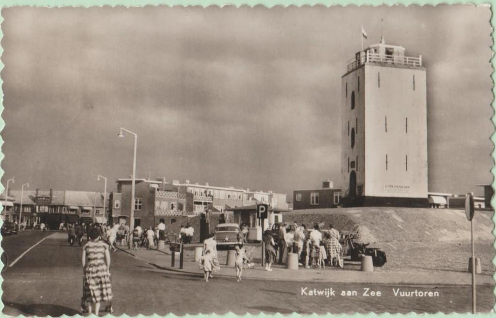 Katwijk aan Zee Vuurtoren ca. 1950, Ophalen, 1940 tot 1960, Gelopen, Zuid-Holland