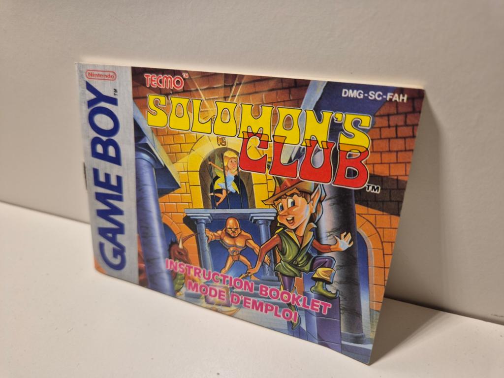 Boekje van Solomon's Club Game Boy DMG SC FAH, Avontuur en Actie, 1 speler, Ophalen of Verzenden, Zo goed als nieuw