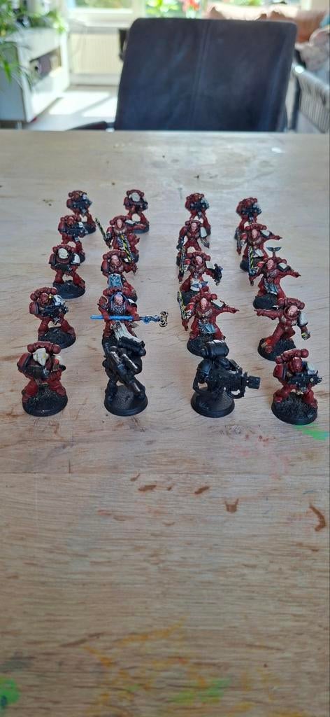 Warhammer 40k: Blood Angels Space Marines leger 20 modellen, Gebruikt, Figuurtje(s), Ophalen of Verzenden, Warhammer 40000