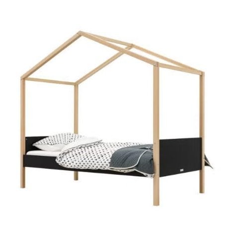 Bopita Huisbed Liam Zwart/Naturel 90 x 200 cm Nieuw in Doos!, Ophalen, 90 cm, Nieuw, 200 cm