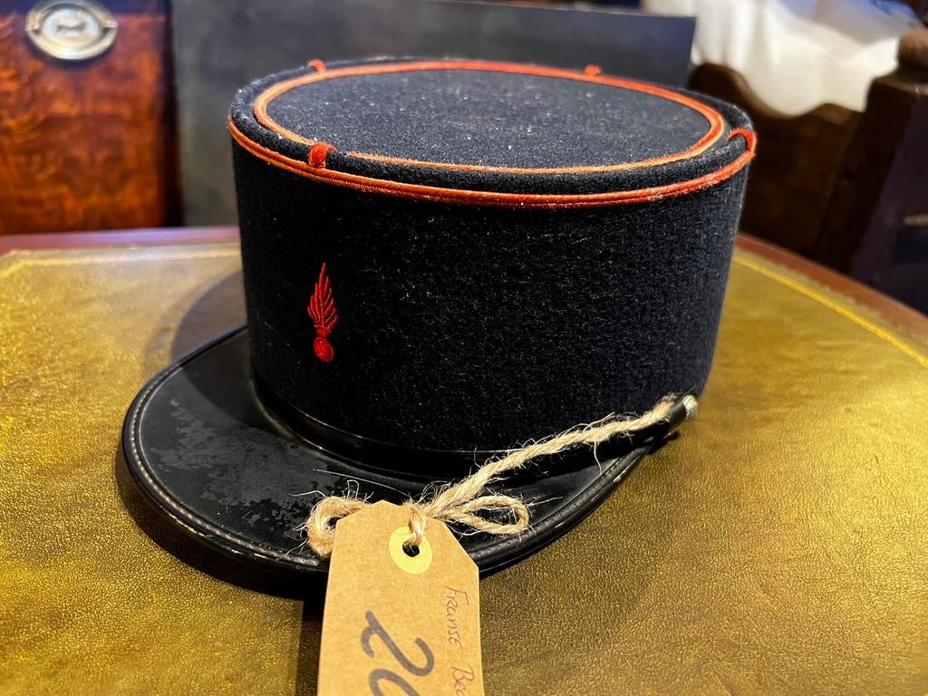 Vintage pet “Franse brandweer”, Handschoenen, Hoed of Pet, ., Ophalen of Verzenden, Zo goed als nieuw