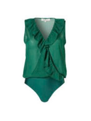 Maria tailor body /overslag blouse top groen roezel mt. 40, Maat 38/40 (M), Ophalen of Verzenden, Zo goed als nieuw, Zonder mouw