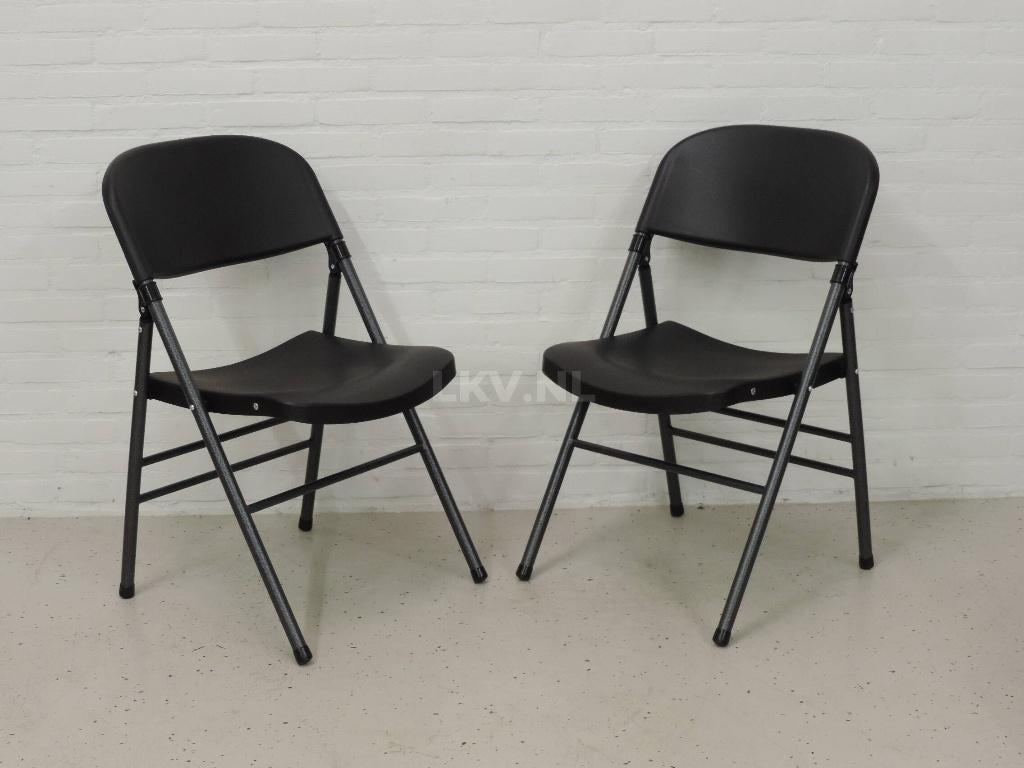 Klapstoel, Huis en Inrichting, Stoelen, Nieuw, Eén, Kunststof, Zwart, Ophalen