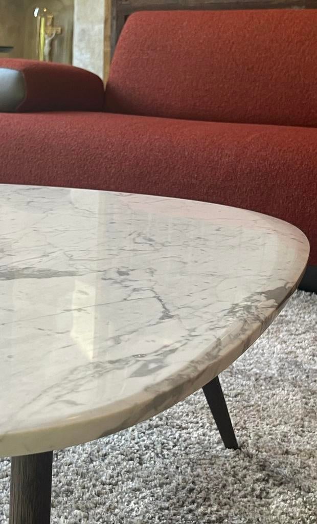 Leolux Iduna salontafel marmer 90 x 58 x 37, Ophalen, Rechthoekig, 100 tot 150 cm, 50 tot 100 cm