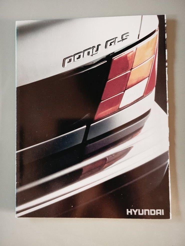 Hyundai Pony GLS 1989 22 pag., Verzenden, Zo goed als nieuw, Overige merken