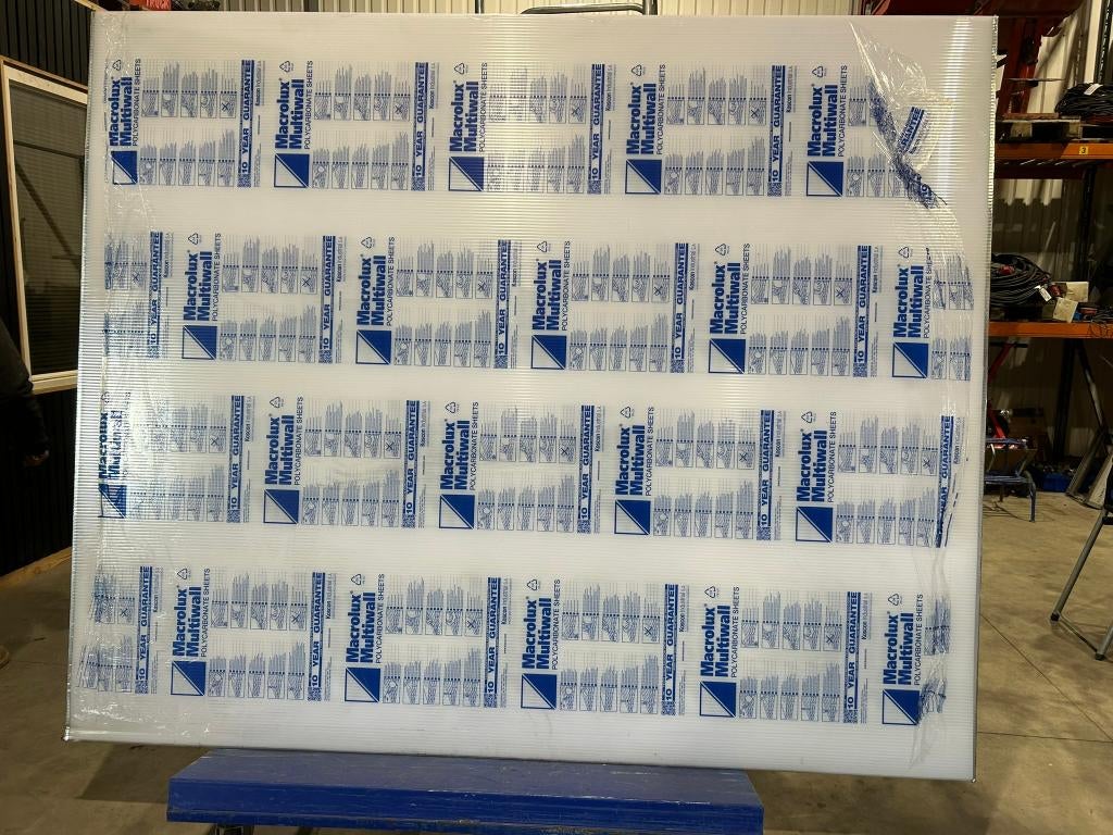 Polycarbonaat kanaalplaat helder nieuw 25M2 4-wandig, Ophalen, Nieuw, Overige materialen, Minder dan 20 mm