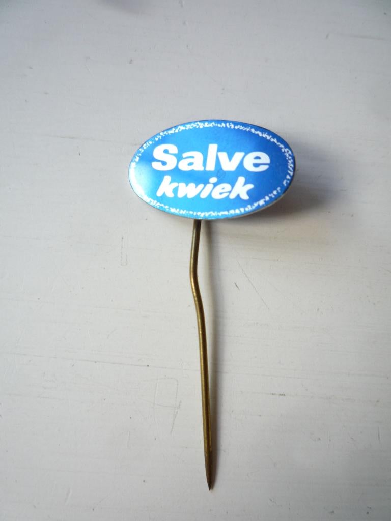 Salve Kwiek Blauw Speldje Speld Blik, Ophalen of Verzenden, Gebruikt, Overige onderwerpen, Speldje of Pin