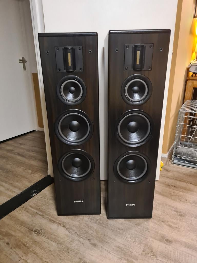 Philips FB 825, Audio, Tv en Foto, Luidsprekers, Zo goed als nieuw, Front, Rear of Stereo speakers, 120 watt of meer, Philips
