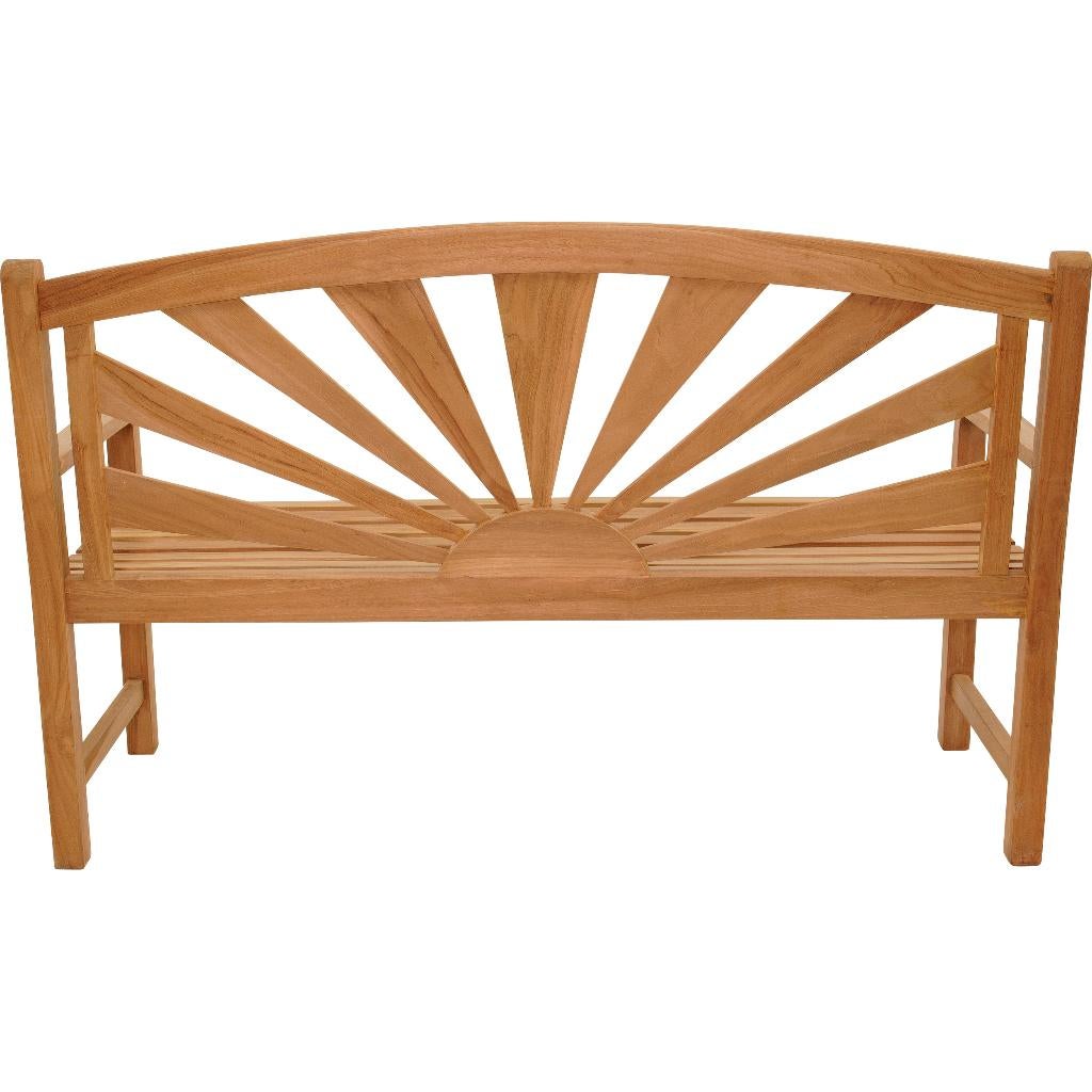 Tuinbank teakhout Sunburst 156 cm - 3-persoons, Ophalen of Verzenden, Nieuw, Teakhout