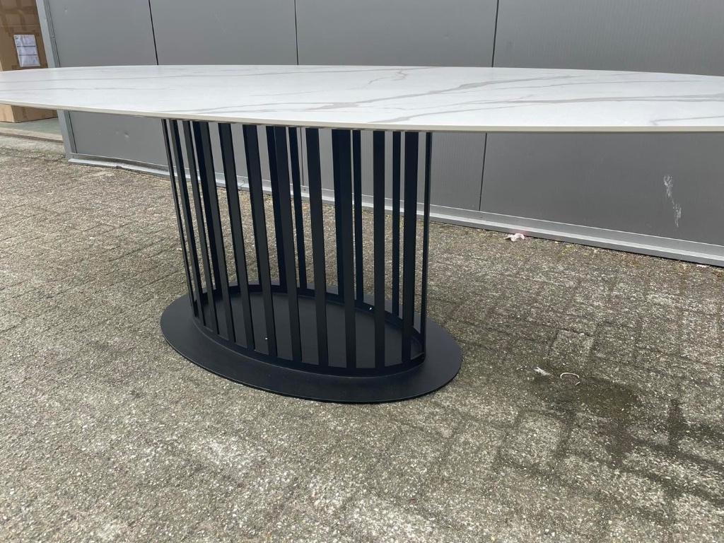Eettafel met Keramiek blad 260cm, Ophalen, Overige materialen, 100 tot 150 cm, Vijf personen of meer
