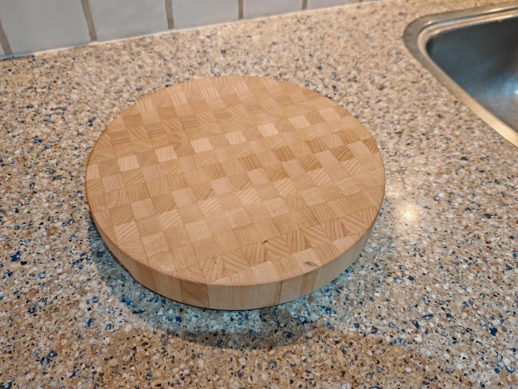 Bucket #4 - Handgemaakte snijplank kops - Beuk - 25.5cm rond, Ophalen of Verzenden, Nieuw