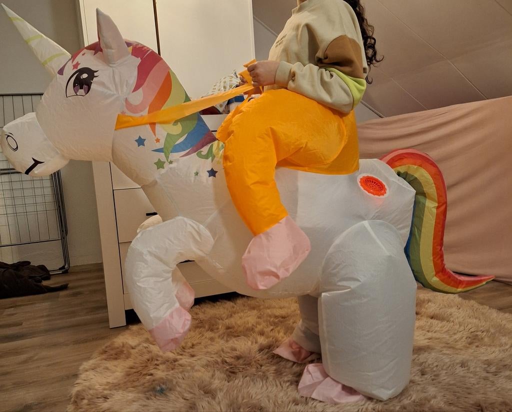 Carnavalskleding/ unicorn, Ophalen of Verzenden, Zo goed als nieuw